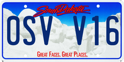 SD license plate 0SVV16