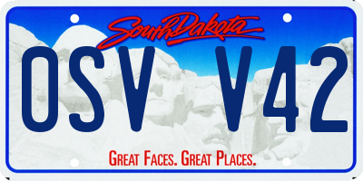 SD license plate 0SVV42