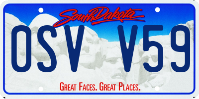 SD license plate 0SVV59