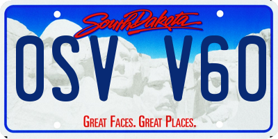 SD license plate 0SVV60