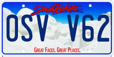 SD license plate 0SVV62