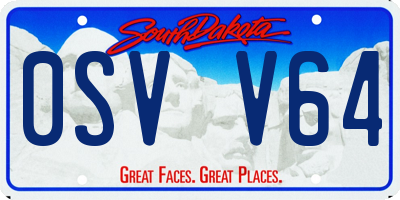 SD license plate 0SVV64