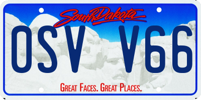 SD license plate 0SVV66