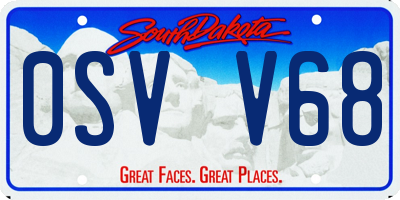 SD license plate 0SVV68