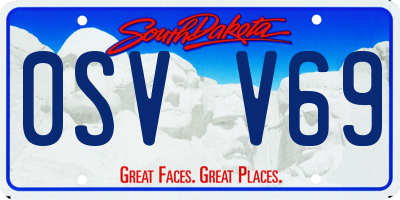 SD license plate 0SVV69