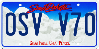 SD license plate 0SVV70