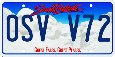SD license plate 0SVV72