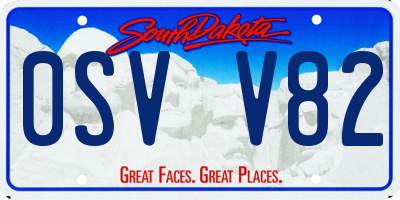 SD license plate 0SVV82
