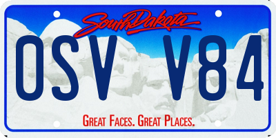 SD license plate 0SVV84