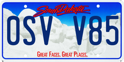 SD license plate 0SVV85