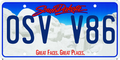 SD license plate 0SVV86