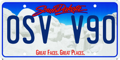 SD license plate 0SVV90