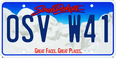 SD license plate 0SVW41