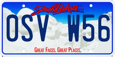 SD license plate 0SVW56