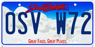 SD license plate 0SVW72