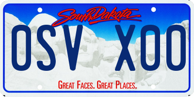SD license plate 0SVX00