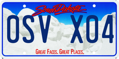 SD license plate 0SVX04