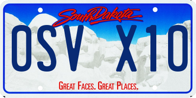SD license plate 0SVX10