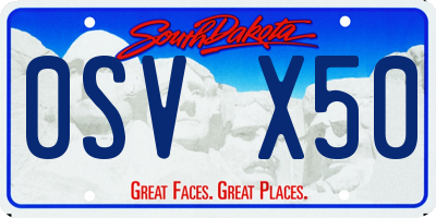 SD license plate 0SVX50