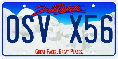 SD license plate 0SVX56
