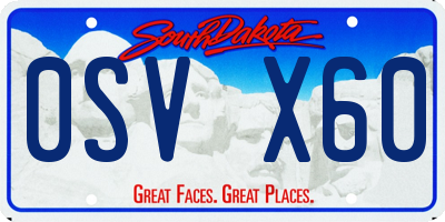 SD license plate 0SVX60