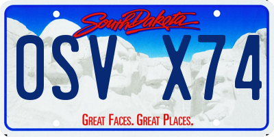 SD license plate 0SVX74
