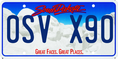 SD license plate 0SVX90