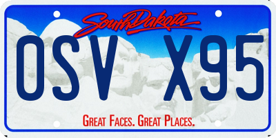 SD license plate 0SVX95