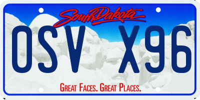 SD license plate 0SVX96