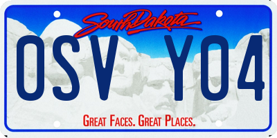SD license plate 0SVY04