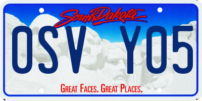 SD license plate 0SVY05