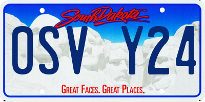 SD license plate 0SVY24