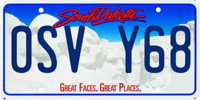 SD license plate 0SVY68