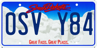 SD license plate 0SVY84