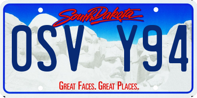 SD license plate 0SVY94