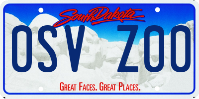 SD license plate 0SVZ00