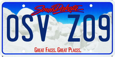 SD license plate 0SVZ09