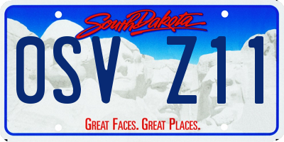 SD license plate 0SVZ11