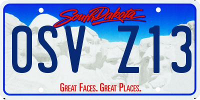 SD license plate 0SVZ13