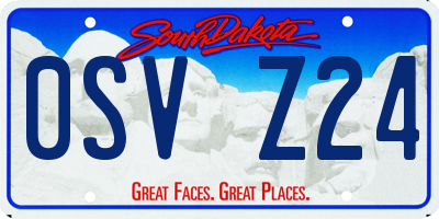 SD license plate 0SVZ24