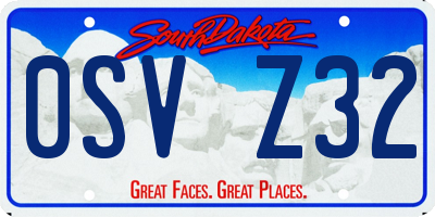SD license plate 0SVZ32