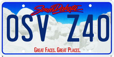 SD license plate 0SVZ40