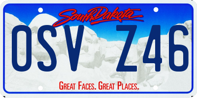 SD license plate 0SVZ46