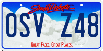 SD license plate 0SVZ48