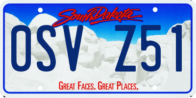SD license plate 0SVZ51