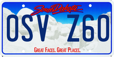 SD license plate 0SVZ60