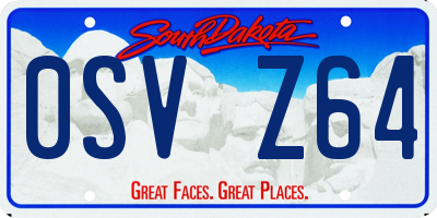 SD license plate 0SVZ64