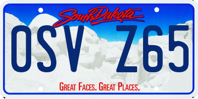 SD license plate 0SVZ65