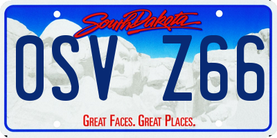 SD license plate 0SVZ66