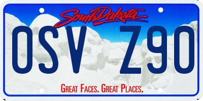SD license plate 0SVZ90